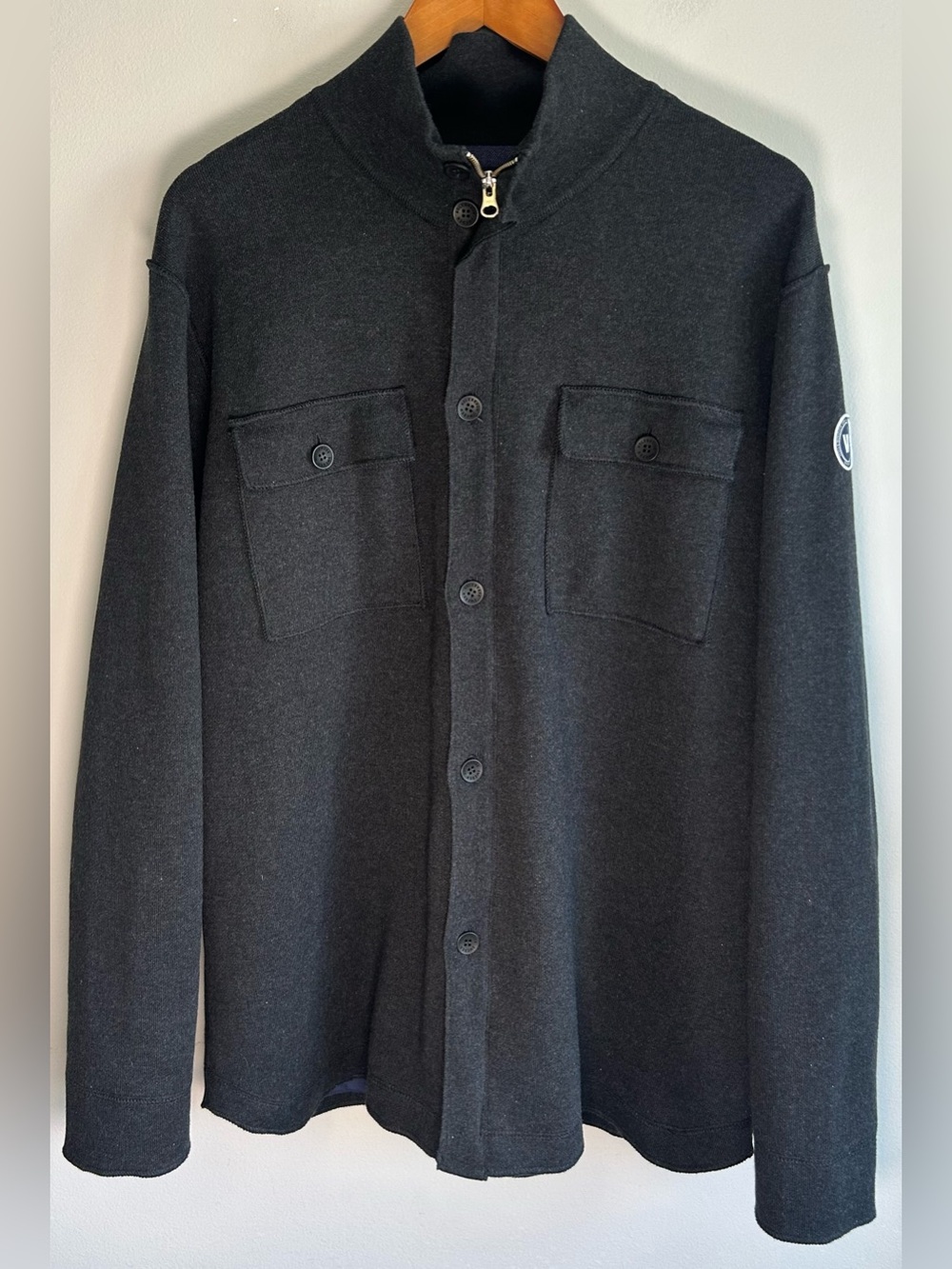 Holebrook Sweden Edwin Windproof Shacket Mens Shirt Jacket Sz XXL Black Melange